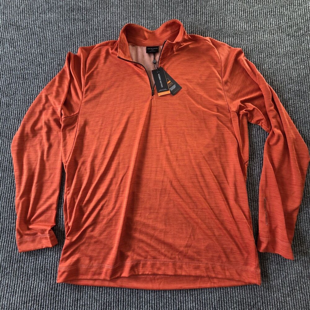GALVIN GREEN Dixon Golf 1/4 Zip Size 3XL Pullover Warming Orange
